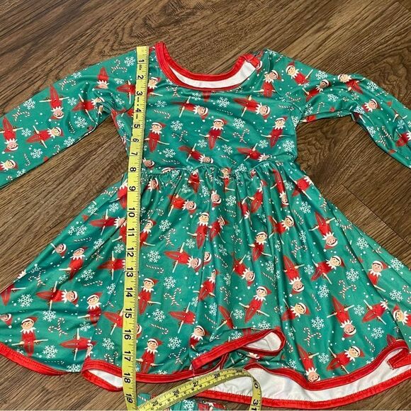 Charlie’s Project Kids Holiday Elf On The Shelf Twirl Dress and Bloomers Size 2T - Picture 5 of 9
